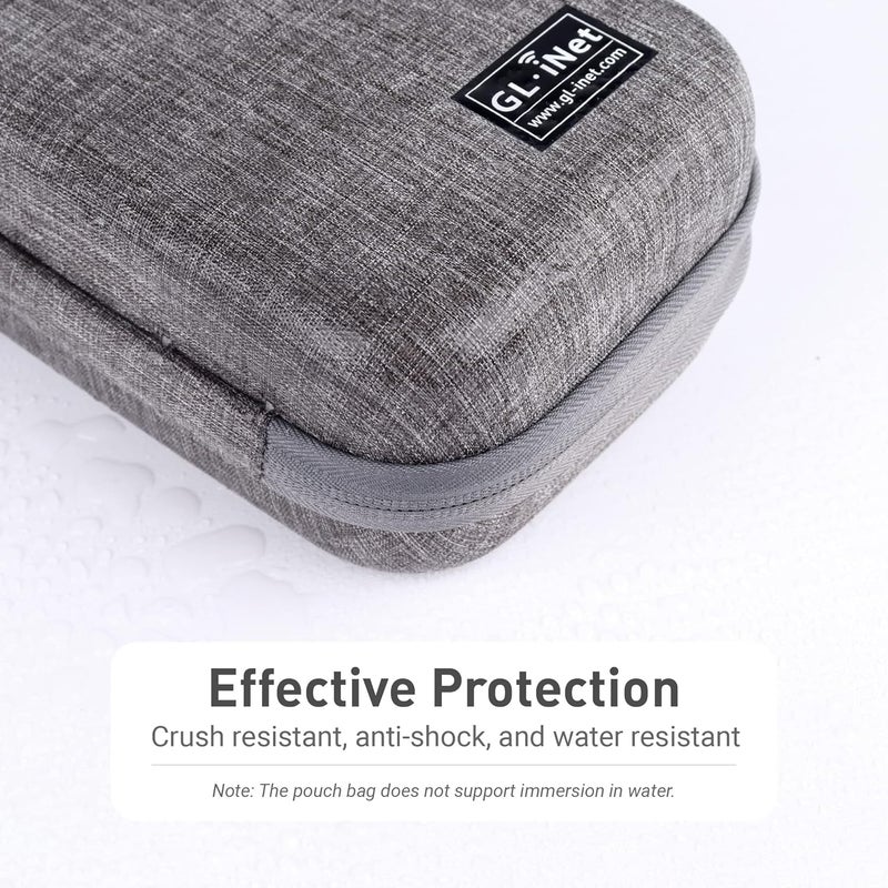 GL.iNet Gadget Organizer Case for Travel Routers GL-AXT1800/ GL-MT3000/ GL-SFT1200/ GL-E750, Chargers, Cables, and Accessories, Sturdy & Durable Pouch, Hand-carry EVA bag, Anti-shock, Water Resistant - Image 4